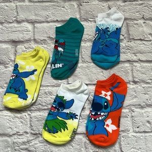 Disney stitch women’s/kids socks low ankle socks 5 pairs NEW